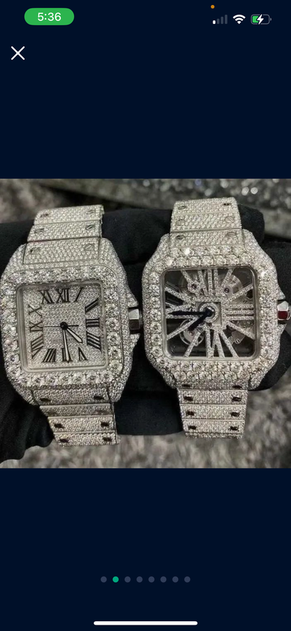Moissanite VVS Watch Skeleton