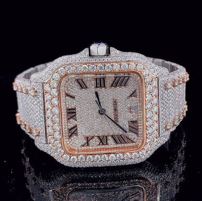 Moissanite VVS Watch Burgundy