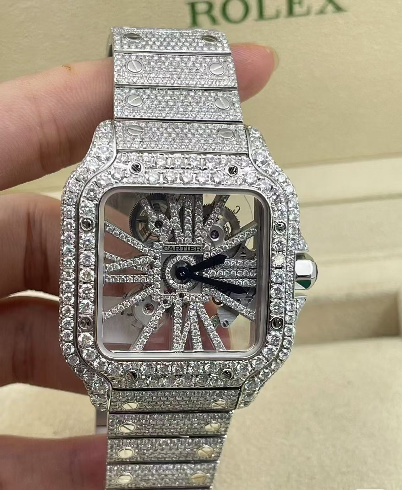 Moissanite VVS Watch Skeleton