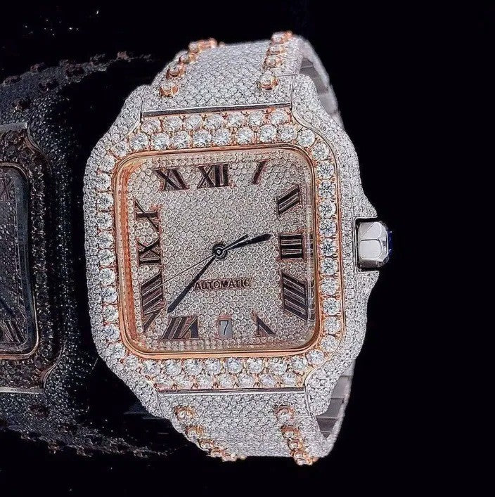 Moissanite VVS Watch Burgundy