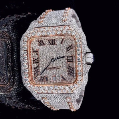 Moissanite VVS Watch Burgundy
