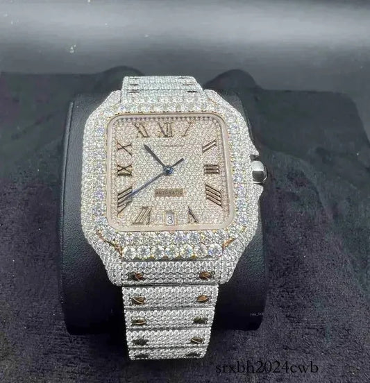 Moissanite VVS Watch Burgundy